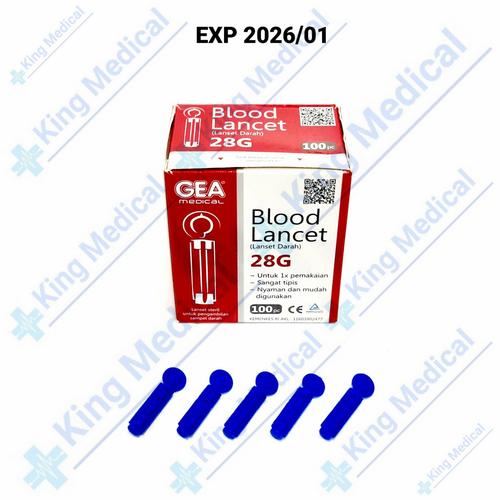 Jual Lancet GEA isi 100 Jarum Nesco Easytouch Autocheck Glucodr ...