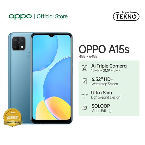 Gambar OPPO A15S Smartphone 4GB/64GB (Garansi Resmi) - Hitam dari OPPO OFFICIAL STORE Kota Tangerang Tokopedia