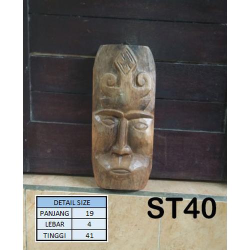Gambar TOPENG KAYU | HIASAN DINDING | TOPENG ANTIK | DEKORASI | ST 40 dari cvmaya Kota Semarang Tokopedia