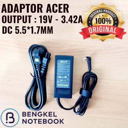 Gambar Adaptor Acer 19v 3.42A Original dari BengkelNotebook Kota Medan Tokopedia
