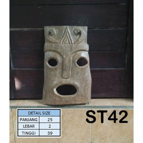 Gambar TOPENG KAYU | HIASAN DINDING | TOPENG ANTIK | DEKORASI | ST 42 dari cvmaya Kota Semarang Tokopedia