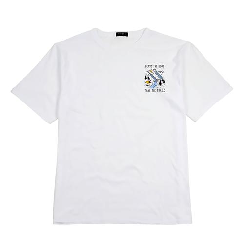 Gambar Dailyoutfits Limitted Kaos Trails White Unisex Premium Quality - L dari Daily Outfits DYO Kota Tangerang Tokopedia