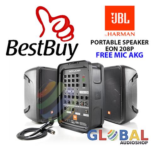 Jual JBL EON 208P Speaker Aktif 208 P EON208 2 Way Free Mic AKG Original Jakarta Pusat