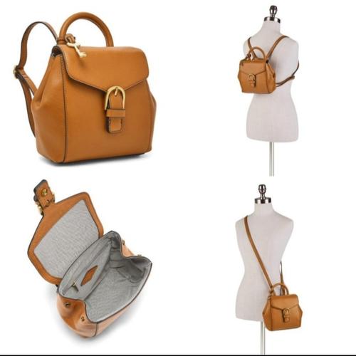 Jual Tas fossil liv mini backpack tan 