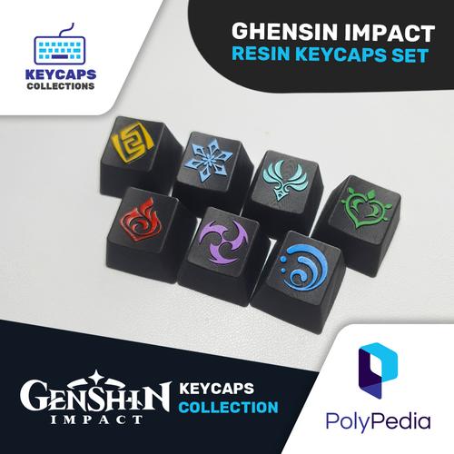 Jual Genshin Impact Resin Keycaps Set OEM - Row ESC Putih, Dendro - Kab ...