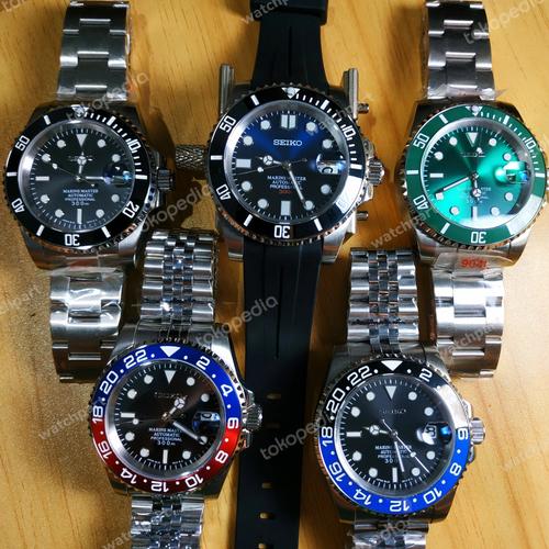 Jual Seiko Mod Submariner NH35 marine master [baca deskripsi] - rose gold  case, oyster strap - Kota Malang - watchpart | Tokopedia