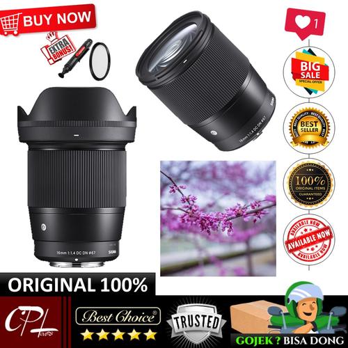 Gambar LENSA SIGMA 16MM F1.4 DC DN FOR SONY E-MOUNT FREE UV + CLEANER - Unit Only dari cplphotolovers Jakarta Selatan Tokopedia