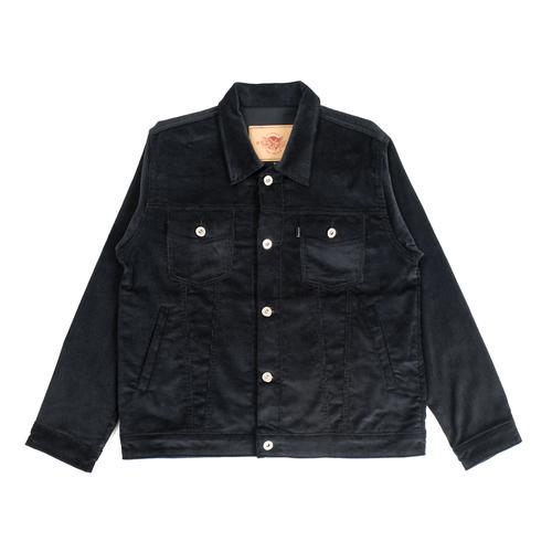 EMERALD TRUCKER BLACK CORDUROY JACKET 