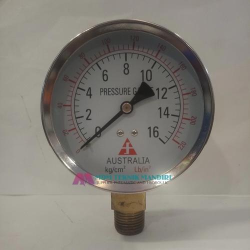 Jual PRESSURE GAUGE AUSTRALIA 4 INCH 16KG 220 PSI FORBAS AUSTRALIA