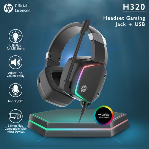 Gambar Headset Gaming/ Gaming Headphone HP H320 - USB+Jack RGB Gaming Headset dari SET Gaming Gear Official Jakarta Pusat Tokopedia