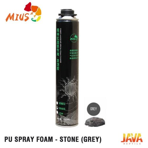Jual MIUS PU Expanding Spray Foam Grey Terrarium Paludarium Rainforest