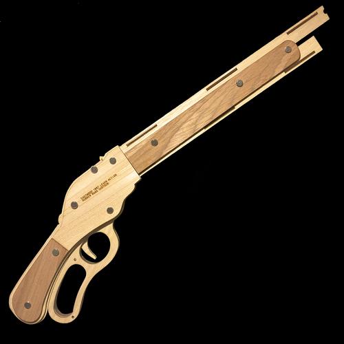 Jual 1887 LeverAction Rubber Band Shotgun DIY 3D Wooden Puzzle Kota Bandung Eastwood.Gun