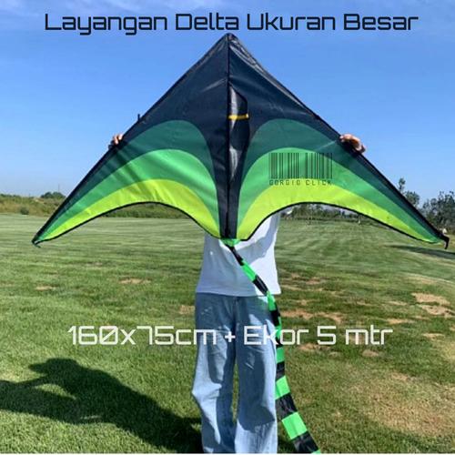 Jual Layangan / Layang Layang Delta Hijau Elips Jakarta Timur