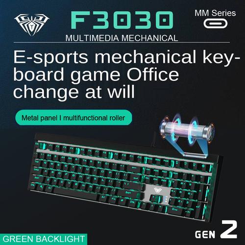 Gambar Keyboard Gaming Multimedia Mechanical AULA F3030 GREEN Backlight dari Aula Official Store Tokopedia