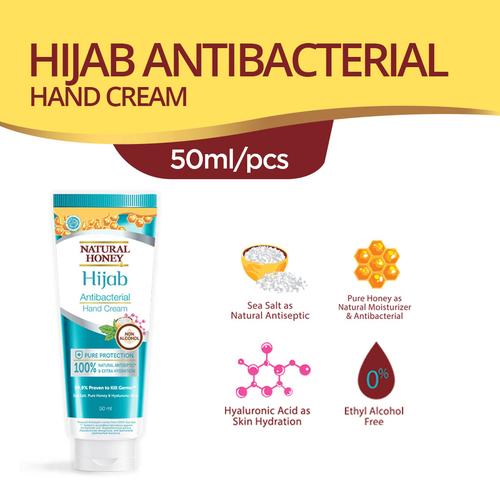 Gambar Natural Honey Hijab Anti Bacterial Hand Sanitizer Cream dari Tempo Store Official Jakarta Timur Tokopedia