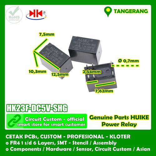 10 Relè HK23F – DC5V / DC12V / DC24V – 2A 0.2W – 6 Pin – Smw – Nuovi