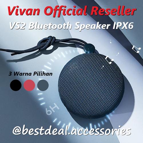 Gambar Vivan VS2 Bluetooth Speaker Fabric IPX6 Waterproof (spt JBL GO 2 3 4) - Hitam dari Bestdeal Accessories Jakarta Pusat Tokopedia
