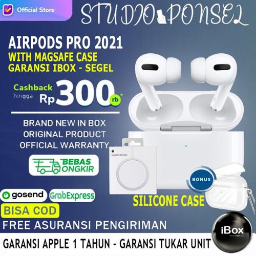 Gambar APPLE AIRPODS PRO WITH WIRELESS CHARGING ORIGINAL AIRPOD SUP IPHONE 12 - NEW BNIB, RESMI INTER dari Studio Ponsel Jakarta Pusat Tokopedia