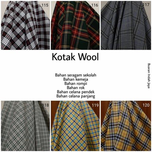 Jual Kain Kotak Semi Wool \