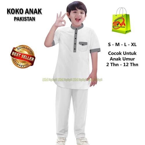 Gambar KOKO ANAK kurta Pakistan setelan baju anak muslim Terlaris & Termurah - Putih, S 2-3 Thn dari SM Sinta Mode Jakarta Barat Tokopedia