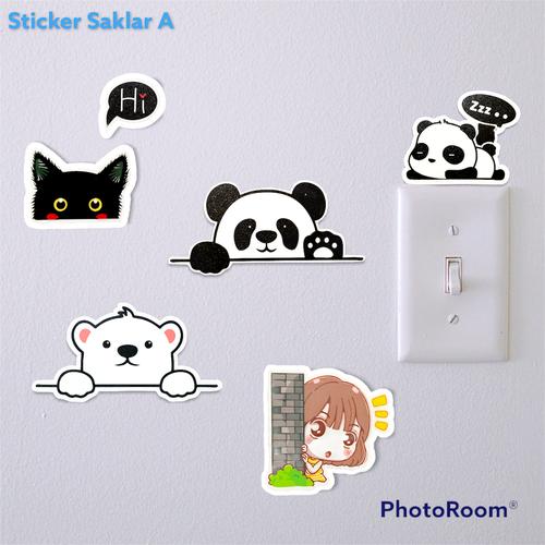Jual Stiker Switch On Off Saklar Stiker Binatang Lucu Stiker dinding ...