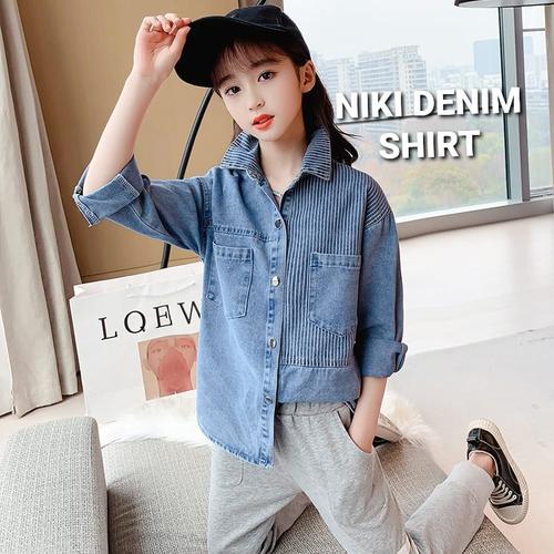 Jual NIKI DENIM SHIRT KEMEJA CASUAL 