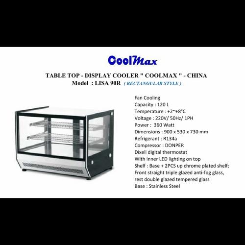 Jual Table Top Display Cooler COOLMAX Model Lisa 90R (Rectangular Style