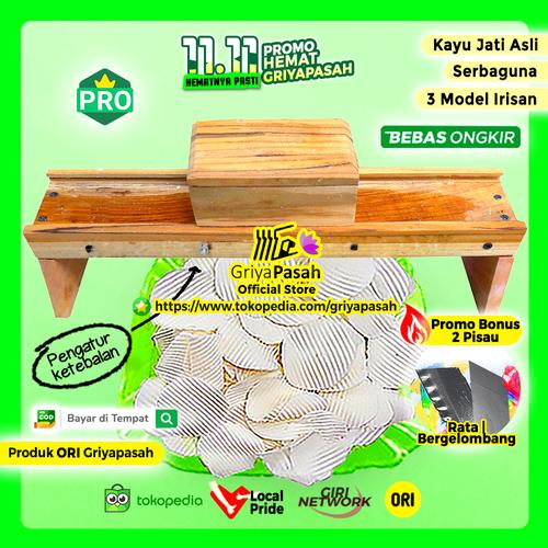 Gambar alat pemotong keripik singkong papan kayu dari Griyapasah Official Store Kab. Wonogiri Tokopedia