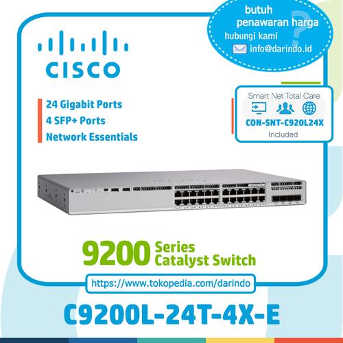 Jual Cisco C9200L-24T-4X-E Catalyst 9200 Series Switch + Smart Net ...
