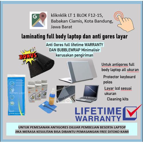 Jual PAKET ANTI GORES LAPTOP LAMINATING FULLBODY BERGARANSI Kota