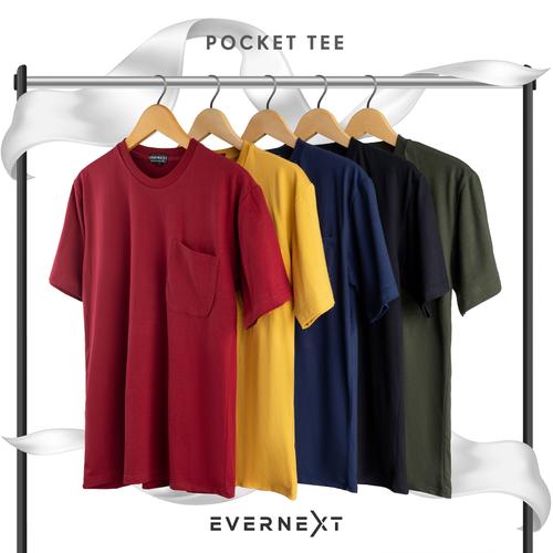 T-SHIRT KATUN KANTONG KAOS SAKU PRIA 