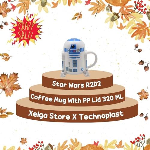 R2D2 Coffee Mug With Lid 320ML, Cangkir 