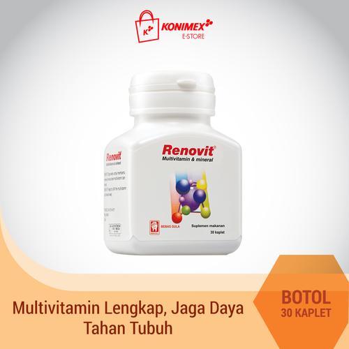 Gambar Renovit Multivitamin & Mineral Botol 30 Kandungan Lengkap untuk Sehat dari Konimex Store Jakarta Timur Tokopedia