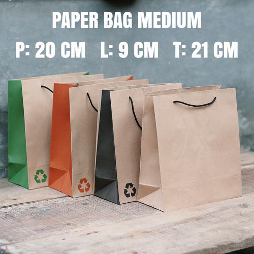 Gambar PAPER BAG MEDIUM TERMURAH MURAH - SAMPING OREN dari Serbiserbaserbaserbi Jakarta Selatan Tokopedia