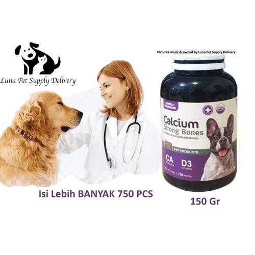 Jual CALCIUM STRONG BONES KALSIUM VITAMIN D3 DOG VITAMIN ANJING VEGEBRAND Jakarta Barat Luna