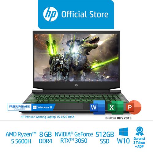 Gambar HP Pav Gaming 15-ec2010AX Laptop/Ryzen 5/8GB/NVIDIARTX3050/512GBSSD dari HP Official Jakarta Utara Tokopedia