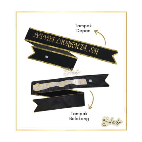 Gambar Selempang Wisuda Bordir Bahan Beludru 1 Lapis + Lis Pinggiran Pita dari Bokado Bogor Kota Bogor Tokopedia