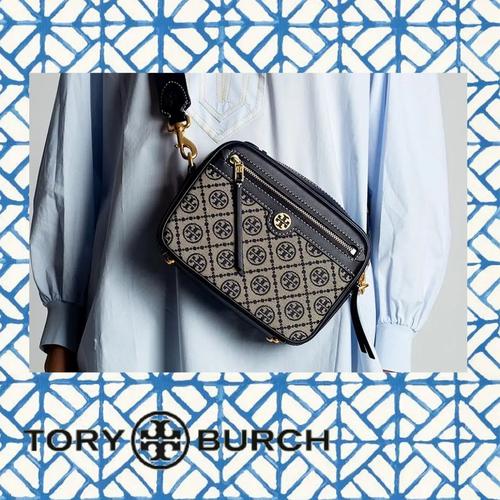tory burch t monogram jacquard camera bag