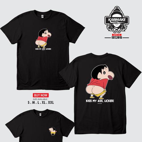 Jual Kaos Baju Anime CRAYON SHINCHAN KISS MY Kaos Anime Jepang