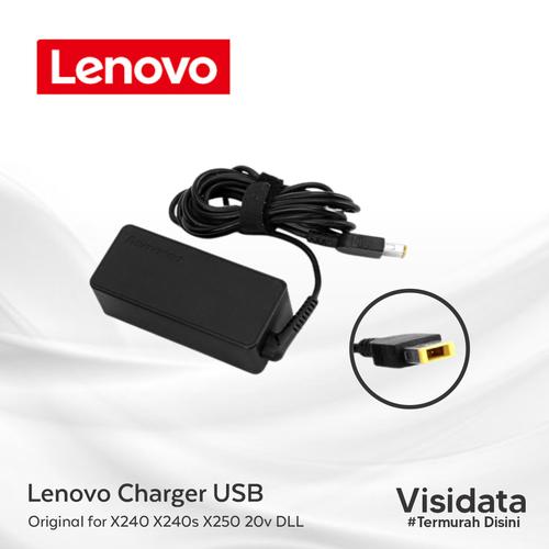 Chargeur Secteur 20V 3.25A Pour Lenovo ThinkPad X240 X240S X250 X260 - Alimentation Rectangle - Noir