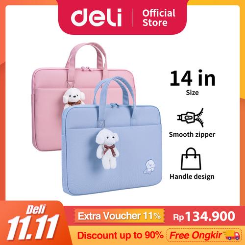 Gambar Deli Koper Terylene tas laptop ukuran 14inch 3756 - Merah Muda dari Deli Stationery Kab. Tangerang Tokopedia