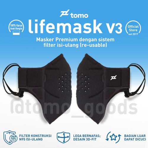 Gambar Tomo Lifemask Official / Masker Anti Polusi - Hitam, Small dari Tomo Goods Official Jakarta Pusat Tokopedia