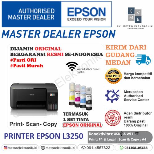 Jual PRINTER EPSON L3250 L-3250 L 3250 PENGGANTI L3150 L-3150 GARANSI RESMI  - Kota Medan - CV. Metro Elektronik | Tokopedia