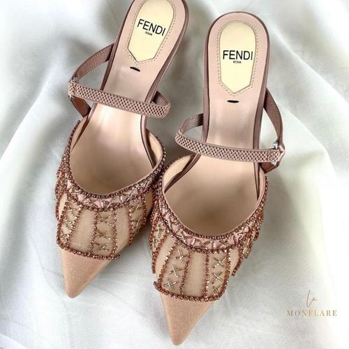 Heels Fendi Rose Gold - Heels Branded 