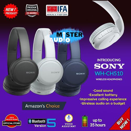 Jual Sony WH CH510 / WH CH 510 Wireless On-Ear Headphones Original -  Jakarta Pusat - Mister Audio | Tokopedia