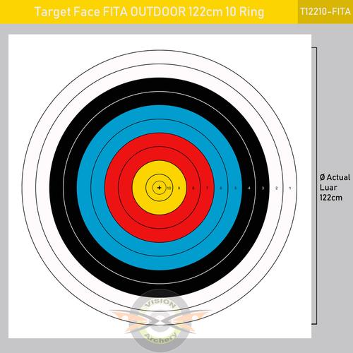 Jual TARGET FACE 122cm 10 RING FITA RECURVE BAREBOW Jarak 90m 70m 60m 50m Kab. Cirebon