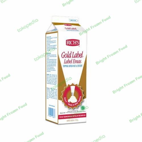 Jual rich richs rich's gold label whipping cream non dairy 907gr