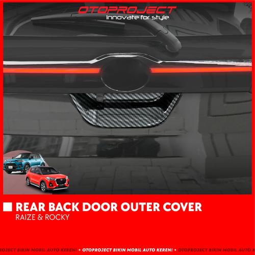 Jual REAR BACK DOOR OUTER COVER RAIZE / ROCKY Matte Black Jakarta
