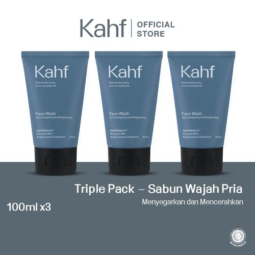 Promo Kahf Skin Energizing & Brightening Face Wash 100 ml Triple Pack