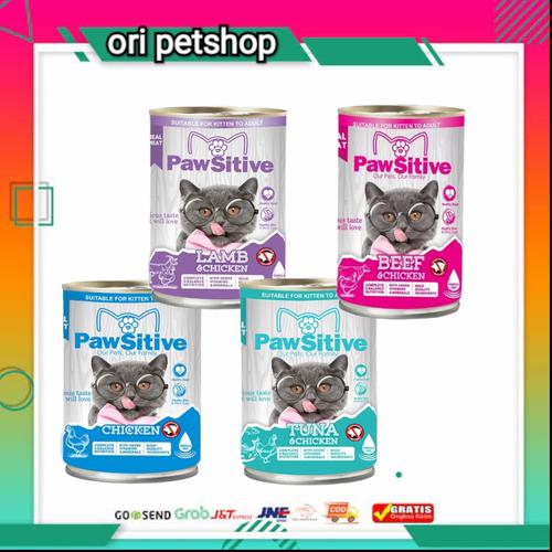 Gambar PAWSITIVE KALENG 380 G MAKANAN BASAH KUCING FOR KITTEN ADULT - CHICKEN dari ORI Petshop Kota Depok Tokopedia